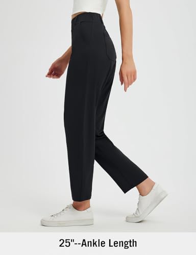 baleaf Womens Ankle Barrel Pants Stretch Travel Pants Petite Work Pants Casual Slacks with Pockets2