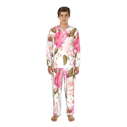 Pyjama homme imprimé floral rose coffret cadeau pour homme s