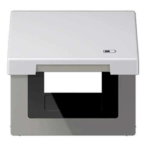Tapa abatible cargador doble USB aluminio con acabado metálico de alta resistencia