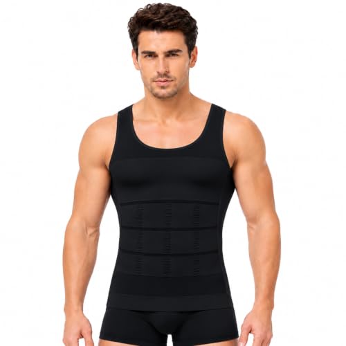 Image of Wearslim Men's Slimming Body Shaper Vest Shirt | Abs Abdomen Slim Stretchable Tummy Tucker Vest