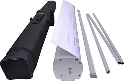 Image of Aluminium Roll up Banner Standee (Without Flex) | 6 ft x 3 ft | Silver Color | Ideal for Advertising, Trade Show, Marketing Activities, Exhibitions, Events and Occasion. (Pack of 2)