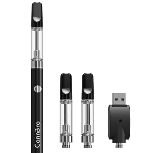 CannBro 510 Starter Kit – Komplettset für CBD Öle – inkl. 510 Akku & 2× 1,0 ml Kartuschen | USB | Knopfbedienun| Schwarz CannBro 510 Starter Kit – Komplettset für CBD Öle – inkl. 510 Akku & 2× 1,0 ml Kartuschen | USB | Knopfbedienun| Schwarz
