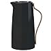 Produktbild Stelton Kaffee-Isolierkanne Emma - Edelstahl-Thermoeinsatz, doppelwandig isoliert - Thermoskanne/Kaffeekanne/Kanne mit Buchenholzgriff, Easy-Click-Deckel - 1,2 Liter, glänzendes Finish, Schwarz