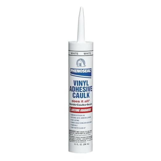 Phenoseal Does It All Vinyl Adhesive Caulk, White, 10 oz (5113600005)