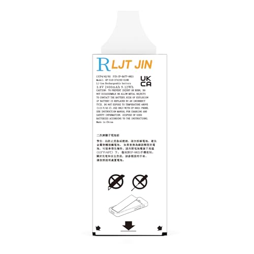 RLJT JIN 2400MAH CP-BATT-8821 Replacement Battery for Cisco 8821 8821-EX 8811 8841 8845 8851 8861 8865 Unified Color Wireless VOIP Phone.