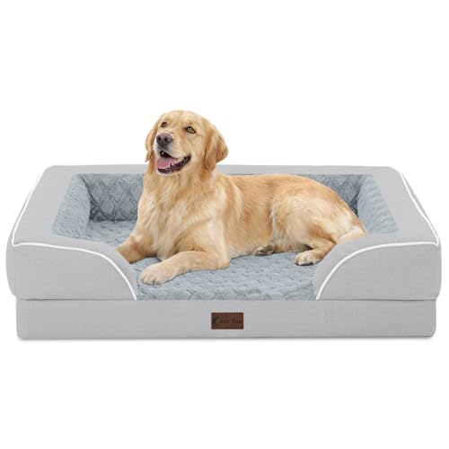 Casa Paw Orthopedic Dog Beds for Large Sized Dogs, Waterproof Memory...
