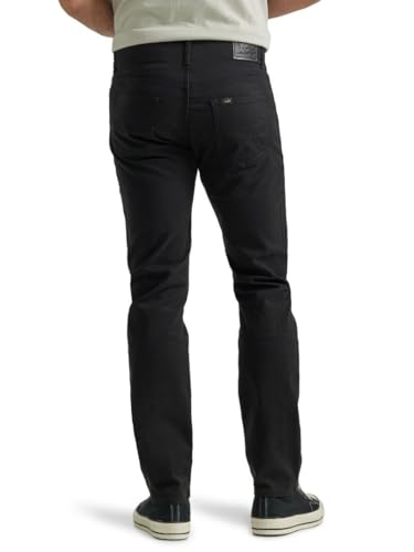 Lee Men's Extreme Motion Slim Straight Jean, Black, 38W x 34L3
