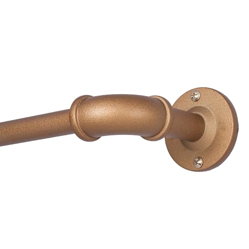 Sun Zero SN47076 Bronn Industrial Pipe Blackout Wrap Around Curtain Rod, 66-120
