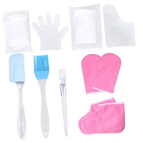 minkissy 1 Set Hand and Foot Care Set Exfoliating Scrub Accessory Paraffin Wax Booties Spa Gel Socks Body Scrub Gloves Spa Kit Exfoliating Scrub Supplies Work Kit Pp Product Dryness