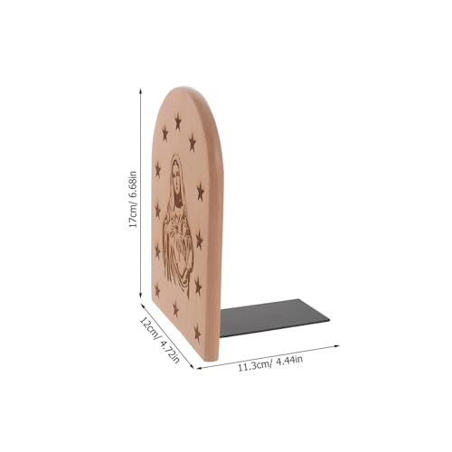 Virgen María de madera rústica decorativa para rincón de lectura y oración 3