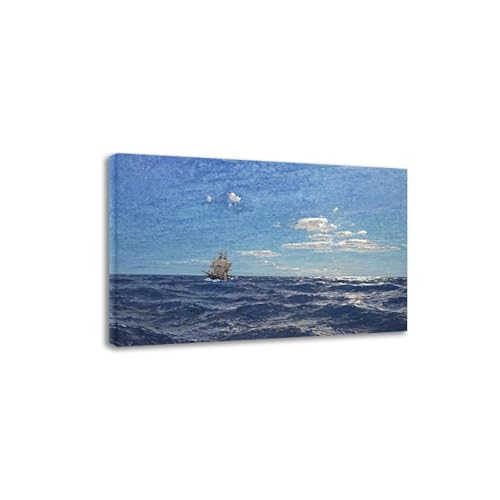 Art mural sur toile pour habiller un mur vide tableau de mer Saltzman encadré 30x45cm