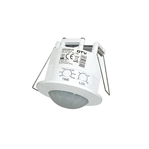 einbau Bewegungsmelder Sensor Bewegungssensor 360° Infrarot mit Zeit- und Dämmerungregler für Innenbeich Arbeisfeld - bis 6m -LED geeignet 5A 800W