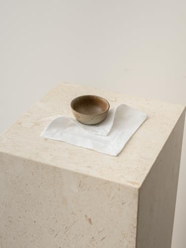 KNOKNO 100% Pure Hemp Cocktail Napkins with Mitered Corners - 5 x 5 in.?Set of 6 - Natural Fabric Handcrafted Tbale Cloth Machine Washable and Durable with Mitered Corners (Gray)