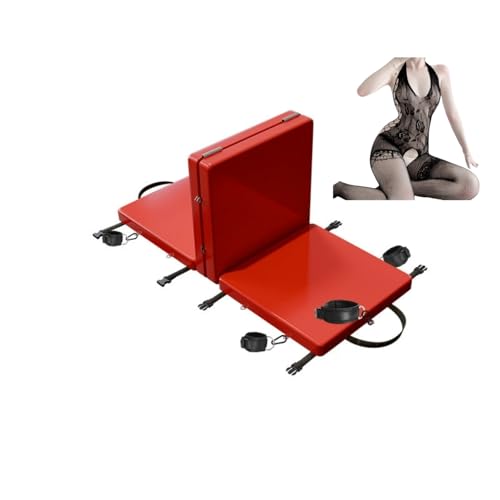 BDSM Soft Leather Sex mat Luggage Bondage Restraint System Portable Pad,Portable Bed with Handcuffs and Ankle Cuffs,PU Leather Sunglasses GQ042