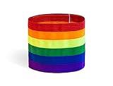 Sportacular Gear Regenbogen-Armbinde mit Klettverschluss individuell anpassbar | Rainbow Armband Kapitänsbinde Captain Spielführerbinde