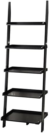 Convenience Concepts American Heritage 5 shelves Bookshelf Ladder, Black