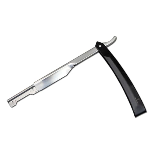 Capra-Falconeri Slider Single Blade Razors for Men - Professional Barber Straight Edge Razor for Close Shaving Razor (Black)