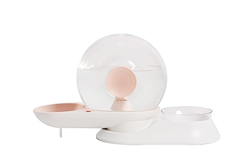 Bebedouro Para Cães e Gatos Automático, Bebedouro com pote para ração, Dispenser de Água Para Pets,