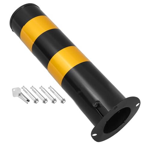 FUNOMOCYA Crash Column Traffic Bollard Post Safety Bollard Post Driveway Security Barrier Sidewalk Bollard Post Delineator Post with Base Construction Post Garage Barricade Stainless Steel