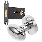 Cabilock Edelstahl Türschloss Satz mit Verdecktem Riegel und Einseitigem Türknauf 4cm Bohrloch Geeignet für 5cm Dicke Innentüren für Küchenschränke