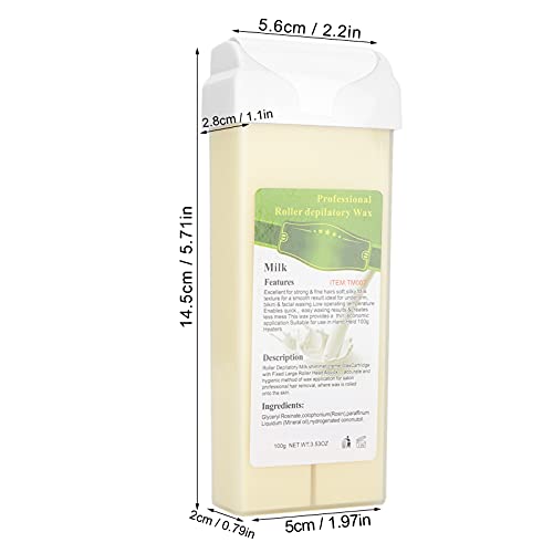 Roll On Wax, Wax Roller 100G Hair Removal Roll On Wax Body Leg Chest Arm Bikini Armpit Depilatory Wa