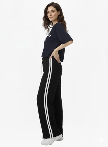 Image of EHA Women Co-ord Set for Girls | Stylish Two Piece Dress with Oversize Tshirt & High Waist Jogger|Trendy Cotton Blend Track Suit Set for Women | Casual /Travel & Lounge Wear Outfits