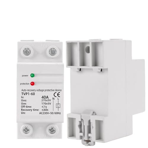 Protección contra sobrevoltaje automático 40A para solucionar cortes de luz en carril Din 4