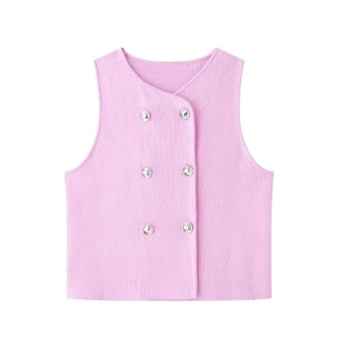 Women's Flat Knit Vest - Autumn Casual | Weave Sleeveless4