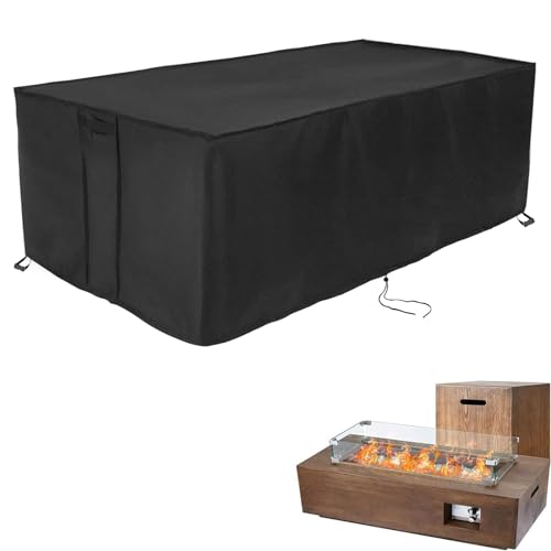 Youlvy Fire Pit Cover Rectangular 42 Inch,Propane Gas Fire Pit Table Cover,Outdoor Waterproof Firepit Table Cover - 42 x 21 x 15 Inch by Youlvy - Used condition - US$25.13