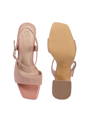 Image of Carlton London Women Stylish Fashion Embellished Sandals for Outdoor, Party, Wedding and Holidays with Block Heels