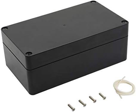 LeMotech Project Box ABS Plastic Junction Box IP65 Waterproof Electrical Boxes Universal Enclosure Black 6.2X 3.5X 2.4 inch (158x90x60mm)（Pack of 1）