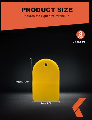 Image of KREFINISH Body Filler Spreaders (Pack of 100) - 3 inch Yellow Reusable Plastic Spreader for Automotive Fillers, Putties, Glazes, Caulks and Paint