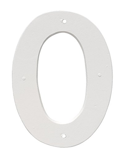 Montague Metal Products Hhn-4-W-0 4" Aluminum Outdoor Plaque, Medium, White House Numbers #TOP15