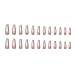 Foccna Press on Nails Long Pink Fake Nails Coffin Bling Glossy False Nail Tips Artificial Nails Finger Manicure for Women and Girls-24pcs