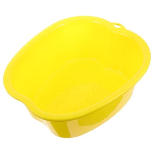 Balde de baño para pies de plástico amarillo