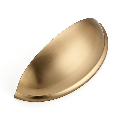 Image of Ravinte Champagne Bronze Drawer Pulls Cabinet Cup Pulls 3 Inch 20 Pack | Kitchen Hardware, Cup Pull Shape, Cabinet Handles, Drawer Handles, Smooth Drawer Grip,For Dressers, Cupboards