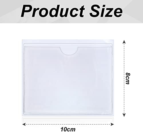 Vicloon Self Adhesive Pocket, 6pcs Adhesive Plastic Card Sleeves, Self-Adhesive Business Card Pockets Open Side Business Card Pocket for Organizing and Protecting Your Index Cards
