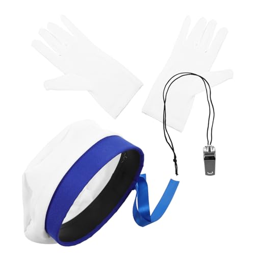 FOMIYES Navy Hat Set Sailor Cosplay Accessories Captain Hat Costume Set for Halloween Party