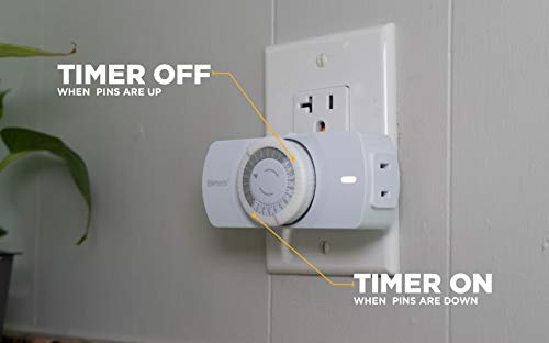 Woods 50101Wd Indoor 24-Hour Mechanical Timer; 1 Polarized Outlet; Standard Body #TOP7