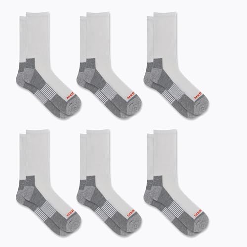Image of Merrell Men's and Women's Recycled Cushioned Crew Socks-6 & 12 Pairs-Hiking Arch Support