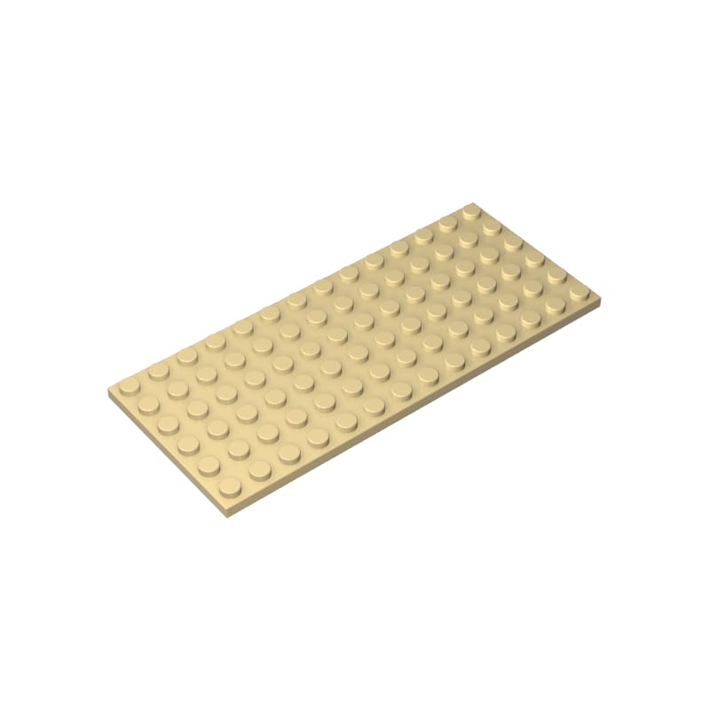 GDS-527 Compatible with LEGO Bricks 3456 Foundation Plate 6x14, Tan, 10 PCS — image 1
