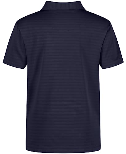 Nautica Boys' Active Short Sleeve Polo Shirt, Button Closure & Embossed Stripes, Breathable Performance Fabric2