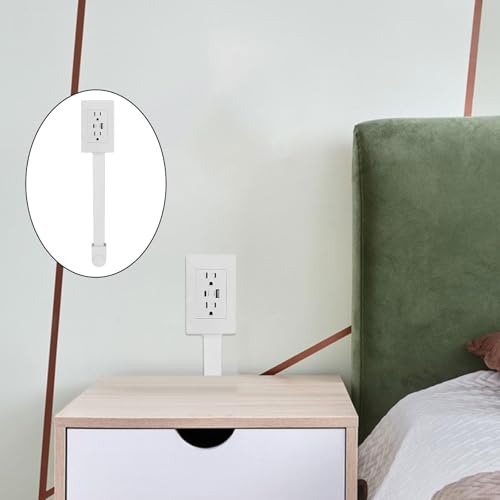 Image of Electrical Outlet Extender Extendable Outlet Box Plug for Bedside Table