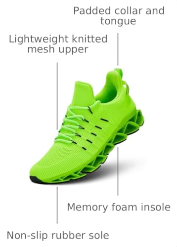 Image of Mens Running Shoes Mesh Breathable Trail Runners Fashion Sport Blade Walking Tennis Sneakers