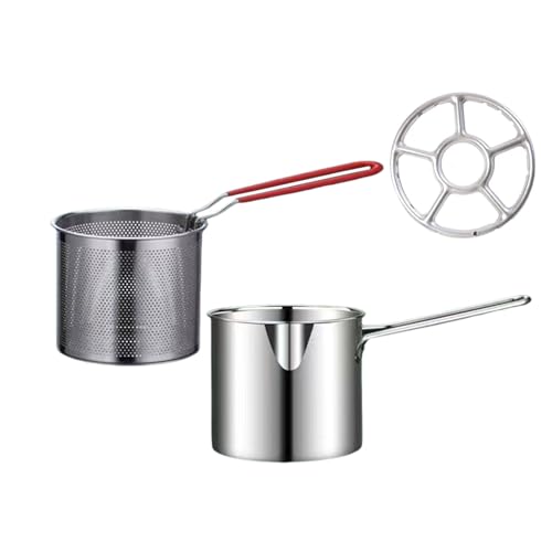 Freidoras de acero inoxidable 304 con textura para amantes de la cocina, adecuadas para uso doméstico o restaurante, utensilios de cocina profesionales