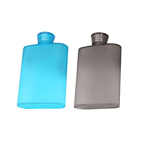 2pcs Plastic Hip Flask for Liquor Pocket Drinkware