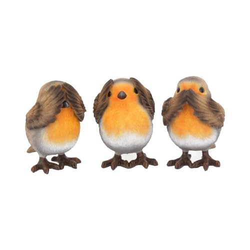 Image of Kilts Wi Hae Three Wise Robins - Hear No, Speak No, See No Evil Figurines
