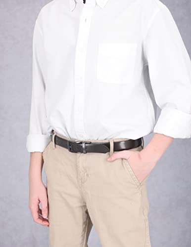 Steve Madden Mens 30Mm Burnished Reversible Dress Belt (Big Kids) Black/Brown Md (26-28 Big Kids) One Size #TOP6