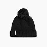 Turtle Fur Women's Victoria Recycled Polyester Blend Pom Beanie, Black