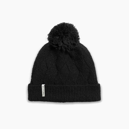 Turtle Fur Women's Victoria Recycled Polyester Blend Pom Beanie, Black